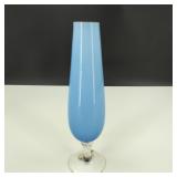 Vintage MCM Norcrest Handblown Blue Glass Bud Vase