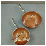 Copper Chef 8in & 10in Saucepans