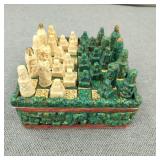 VTG Aztec/Mayan Crushed Stone and Resin Chess Set