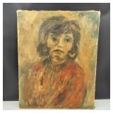 VTG Original Oil on Canvas Portrait Painting