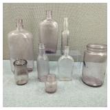 Antique Sun-Colored Amethyst Bottles