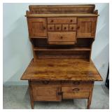 Antique Birdseye Maple Hoosier Kitchen Cabinet