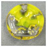 Vintage-MCM Murano? Yellow Art glass Ashtray
