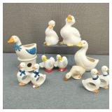 Vintage Ceramic Goose Decor Lot