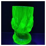 Vintage Vaseline/Uranium Glass Toothpick Holder