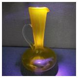 Vintage Empoli Hand Blown Glass Pitcher