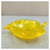 VTG Hand-Blown Murano? Art Glass Leaf Shaped Bowl