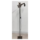 Antique Cast Iron Bird Bridge Arm Floor Lamp