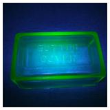 VTG Hazel-Atlas Uranium Glass Butter Dish Cover