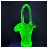 VTG Imperial Glass Uranium Grape Basket