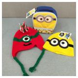 NWT-Minions Lunch Box, Beanie Hat & Gloves, Plus