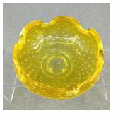 VTG Murano Glass Controlled Bubble Technique Bowl