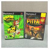 PS2 Crash Twin Sainty & Pitfall The Lost Exp.