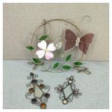 Stained Glass Butterfly/Flower Suncatcher Plus