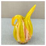 VTG Hand-Blown Manganese Lutetian Glass Pitcher