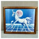 1982 Framed Unicorn Art Print by Sue Dawe