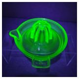 VTG Federal Glass Uranium Glass Citrus Juicer