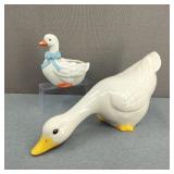 VTG B&D Ceramic Goose Planter & Large Goose Figure