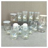 VTG Anchor Hocking Farm Country Geese Glassware +