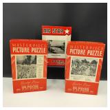 Vtg Big Star & Master Piece Picture Puzzles