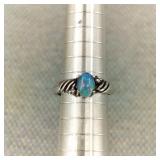 Opal & sterling Silver Ring Size 6