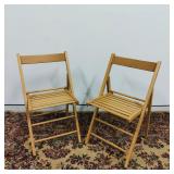 Made in Italy-Natural Wood Folding Chairs