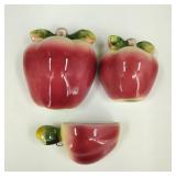 Vintage Ceramic Apple Measuring Cups