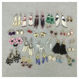 Assorted Vintage Costume Jewelry-Dangle Earrings