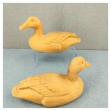 Vintage Hand-Carved Wooden Duck Decoys