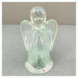 VTG Fenton H/P Praying Angel iridescent Glass Bell