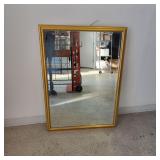 Vintage Beveled Edge Mirror with Gold-Tone Frame
