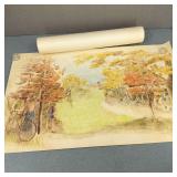 VTG Hand-Drawn? Jan Albert Artwork Signed & Dated