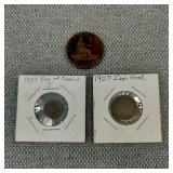 1870 10 Centimos/1907 Ind Head/Rep of Mexico Coins