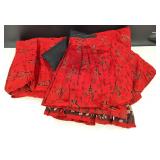 Red Silk Chines Bed Set Twin Size