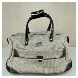 Nicole Miller B&W Houndstooth Rolling Travel Bag