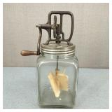 Antique Dazey Glass Jar Butter Churn & Hand Crank