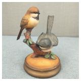VTG Porcelain 2-Sparrow Statue-Maker Unverified