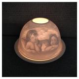VTG Limoges Cherub Lithophane Fairy Votive Lamp