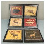 Cabin/Forest Animal Themed Wall Plaques