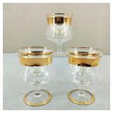3-VTG Crystal Seafood Cocktail Glasses & Liners