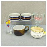 Assorted VTG Mugs/Glasses/Budweiser Goblet +