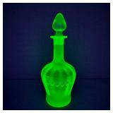 Vintage Uranium Glass Decanter