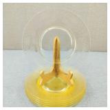 VTG Hazel-Atlas Depression Glass Florentine Plates