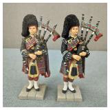 VTG Sculptures UK Handmade Scottish Piper Figures