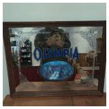 VTG Framed Olympia Beer Advertising Mirror