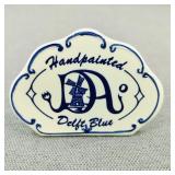 VTG Ceramic Delft Blue Countertop Advertising Sign