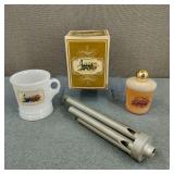 VTG-AVON Iron Horse Milk Glass Shaving Mug +