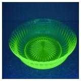 VTG Depression Uranium Glass Bowl