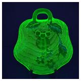 VTG Depression Uranium Indiana Glass Nappy Dish