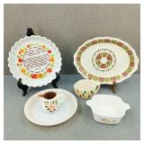 VTG-A/H Fire King Peach Luster Pie Dish & More